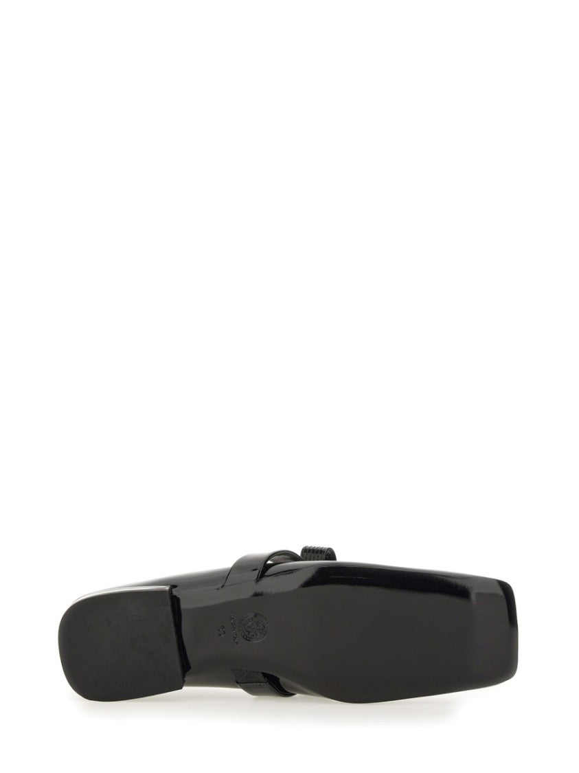 Versace Patent Leather Ballerina "Gianni Ribbon"