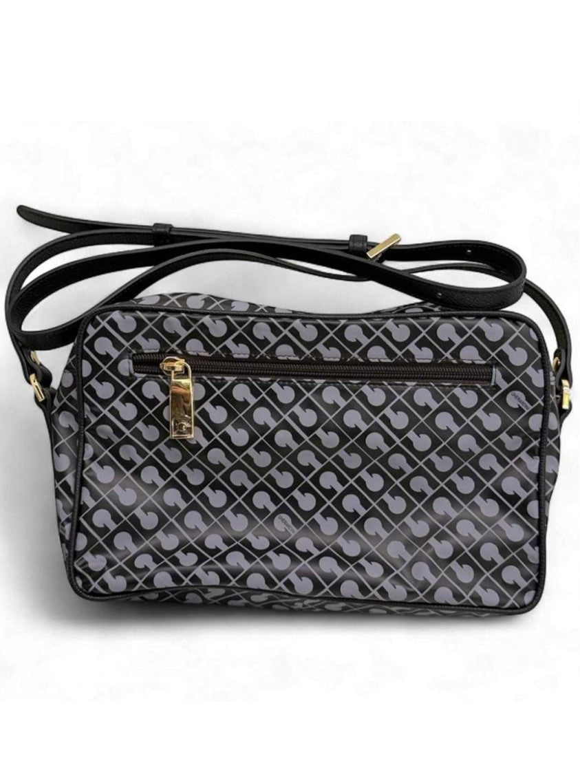 Gherardini Dark/Light Geometric Pattern Leather Camera Bag