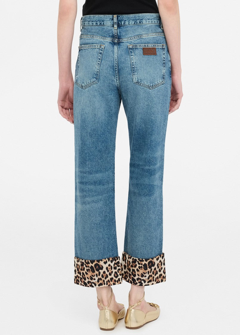 Liu Jo Straight-Cut Cropped Denim Jeans