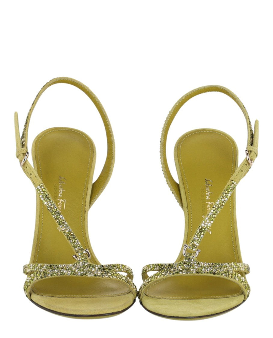 Ferragamo Jole X5 Crystal Embellished Heels