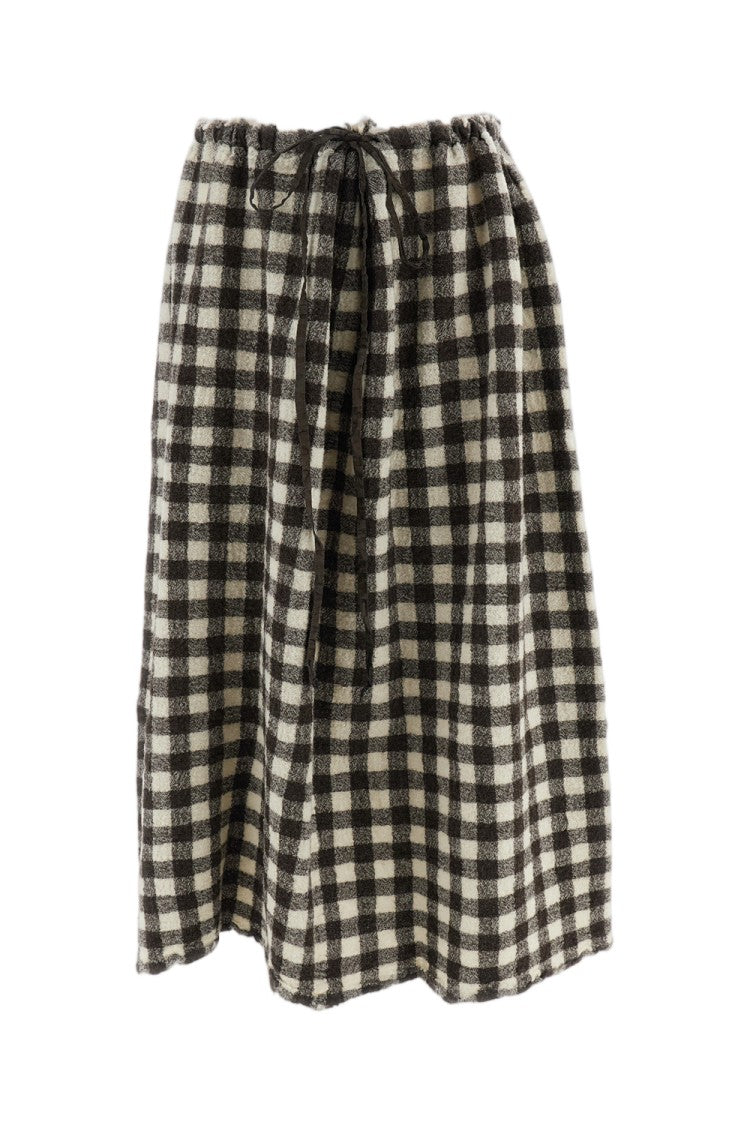 Daniela Gregis Skirt With Drawstring Washed Wool