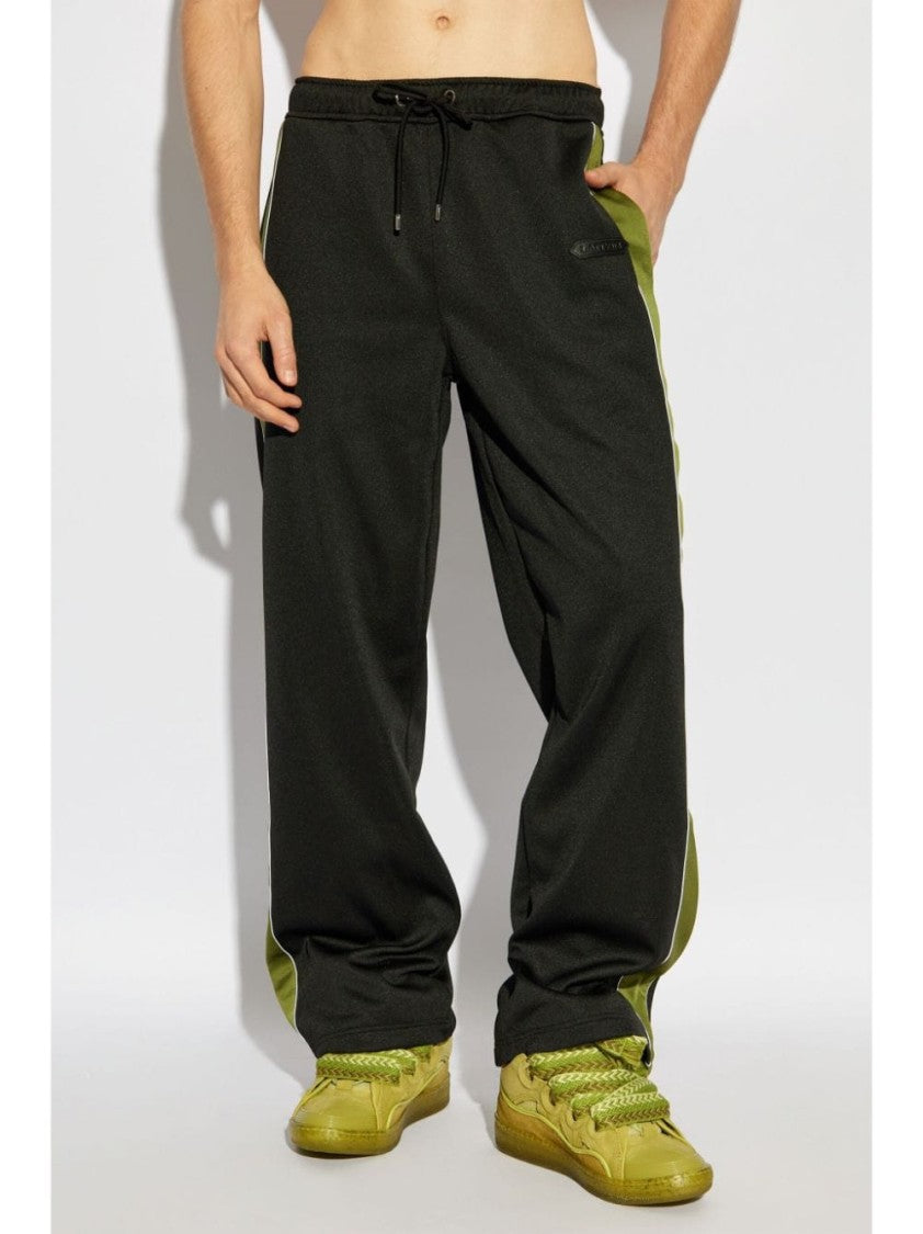 Lanvin Relaxed-Fit Trousers With Olive Green Side Panels