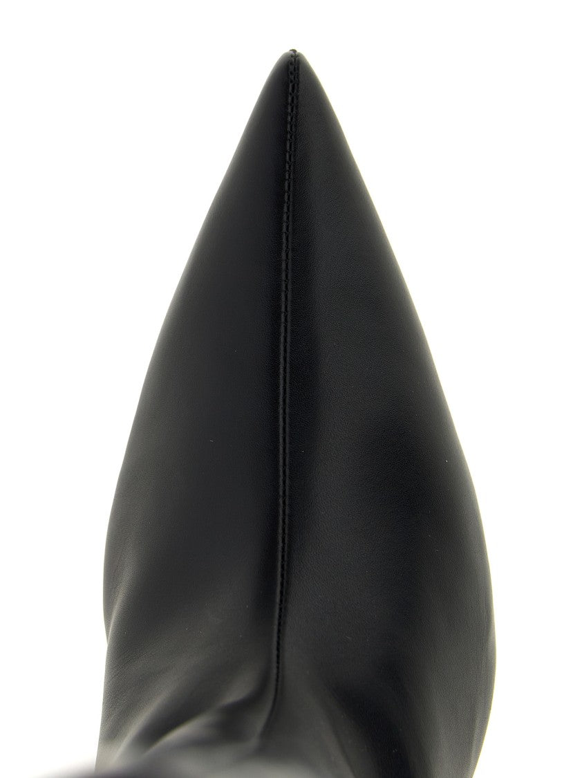 Jil Sander Knee-High Black Calfskin Leather Boots