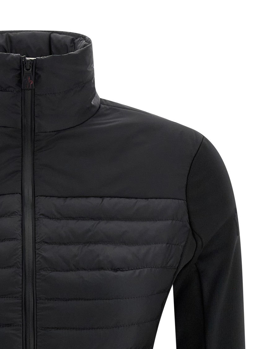Moncler Grenoble Quilted High Neck Cardigan With Polartec Power Stretch Pro