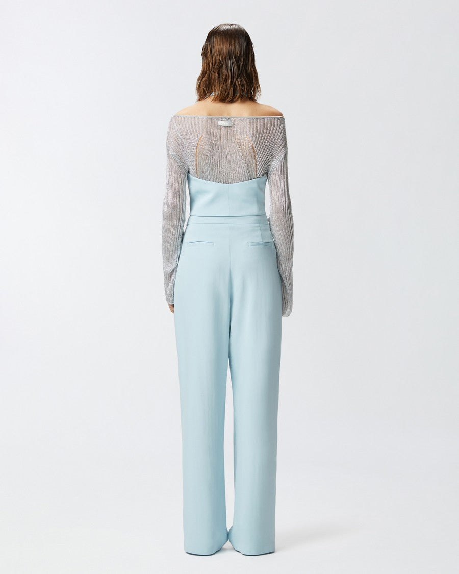 Pinko Sky High-Waisted Trousers With Relaxed Fit