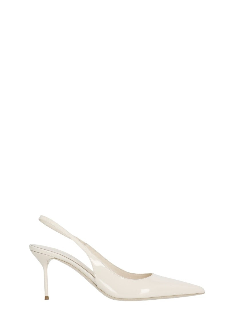 Paris Texas Ivory Lidia Arrow Toe Polished Leather Pumps