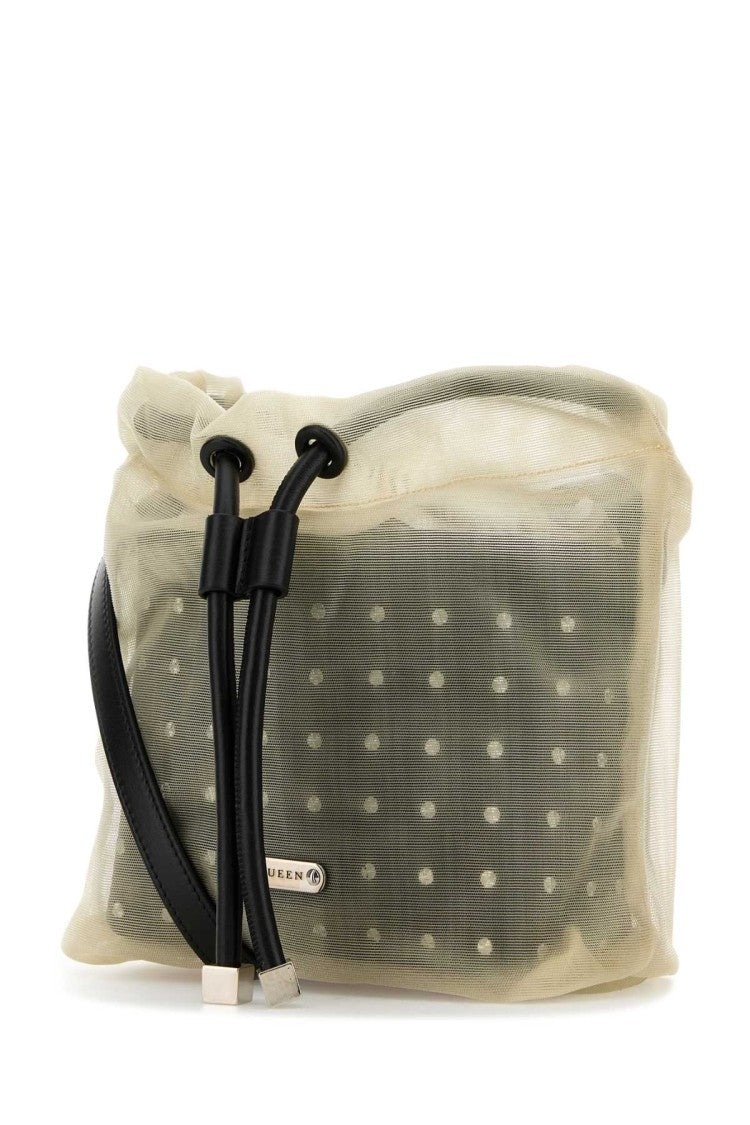 Alexander Mcqueen Two-Tone Leather And Tulle Nebula Crossbody Bag