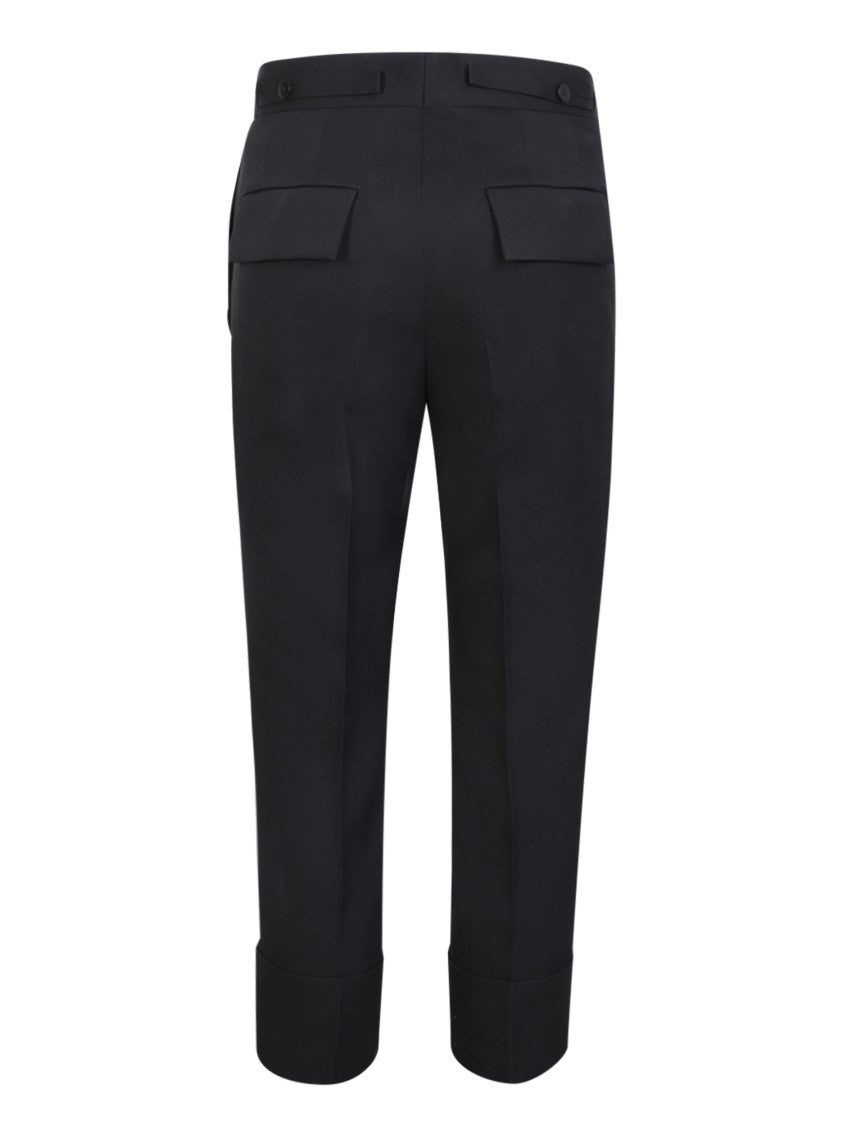 Sapio Black Straight-Cut Gabardine Pants