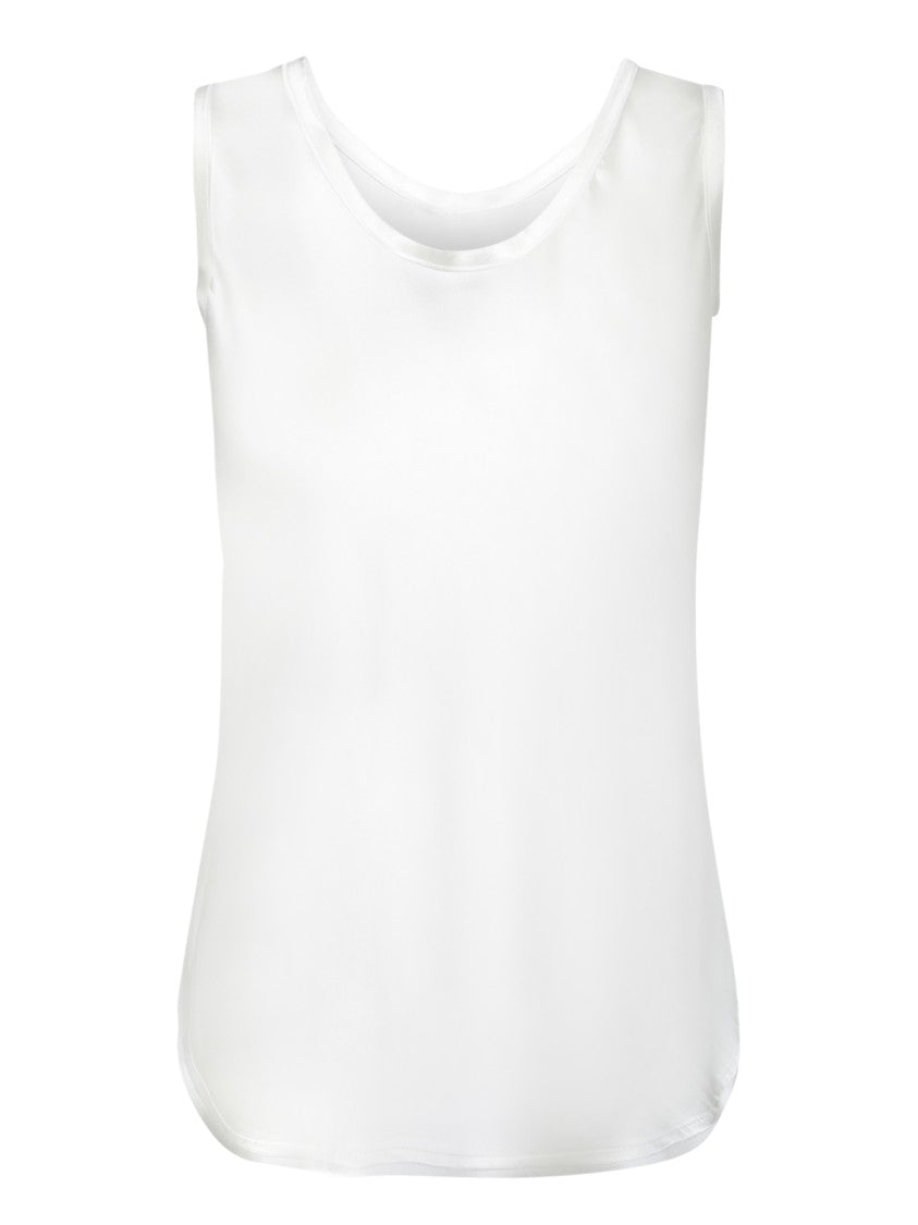 Blanca Vita White Top With Flattering Sleeveless Design