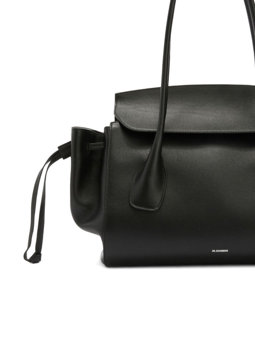 Jil Sander Structured Smooth Leather Shoulder Bag
