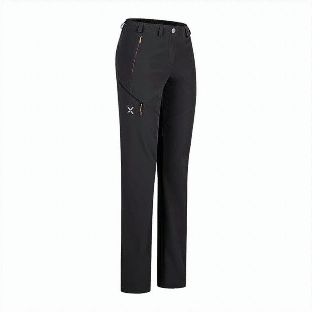 Montura Mid-Rise Straight Pants With Zippered Pockets