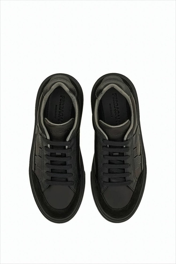 Salvatore Ferragamo Low-Top Sneakers In Smooth Calf Leather