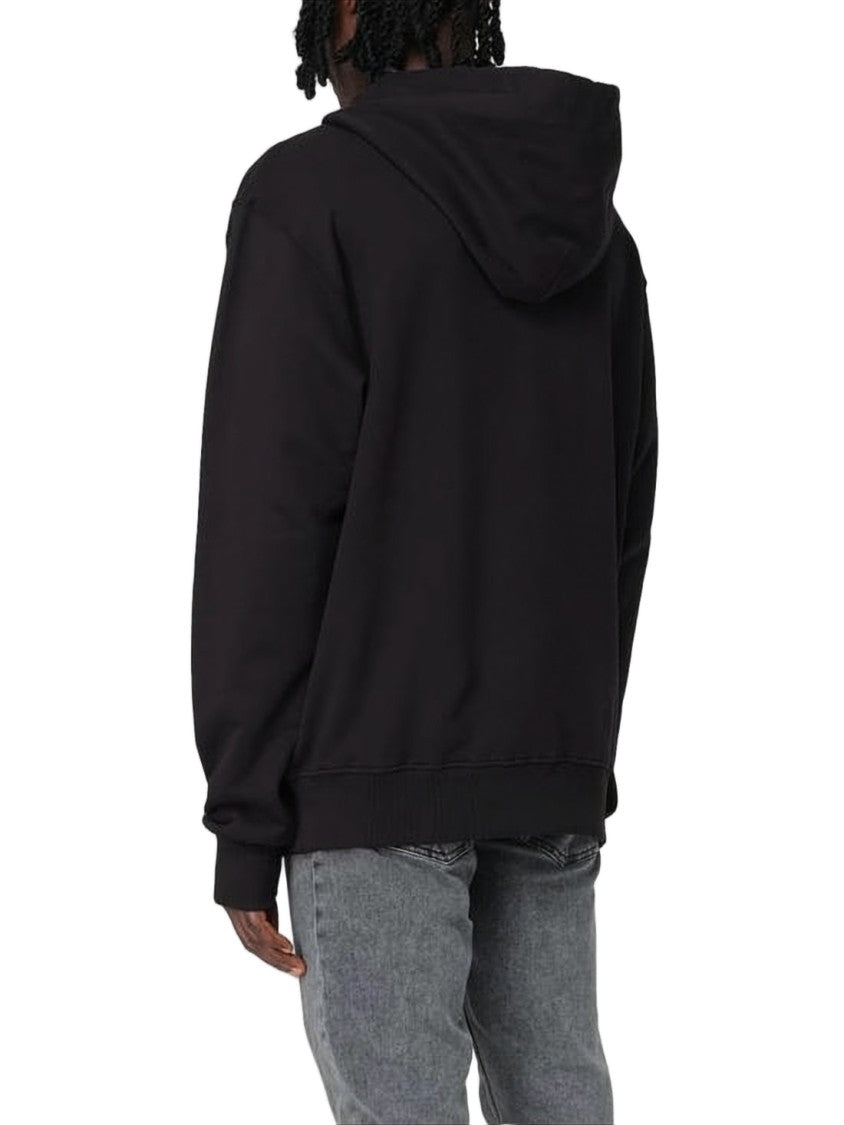 Versace Versace Black Hoodie With Drawstring