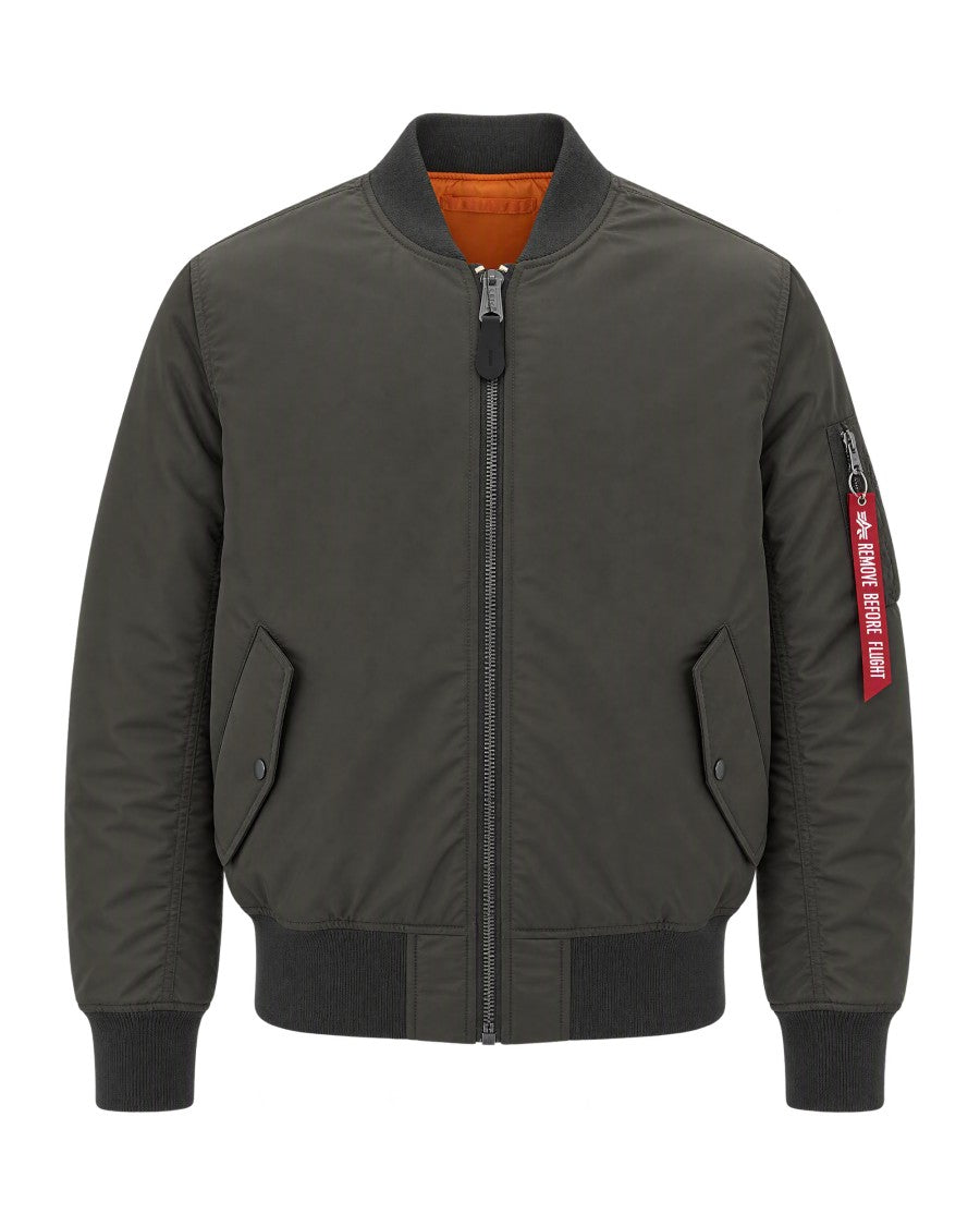 Alpha Industries Grey Padded Bomber Jacket