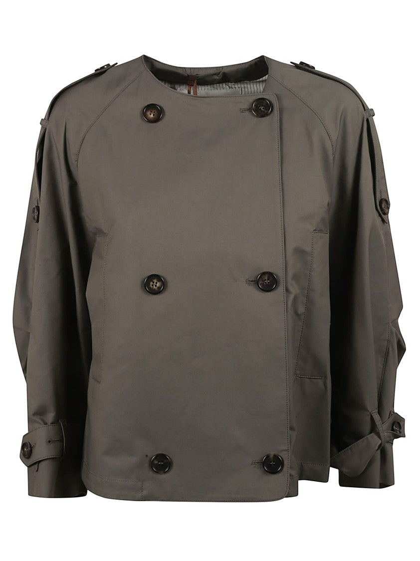 Max Mara Relaxed Double-Breasted Coat With Large Buttons