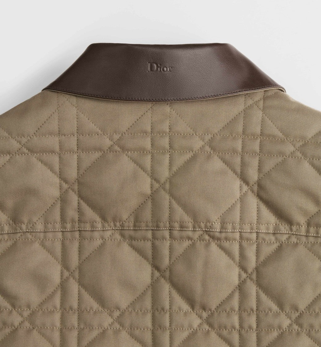Christian Dior Cotton Quilted Diamond Stitch Woven Shirt