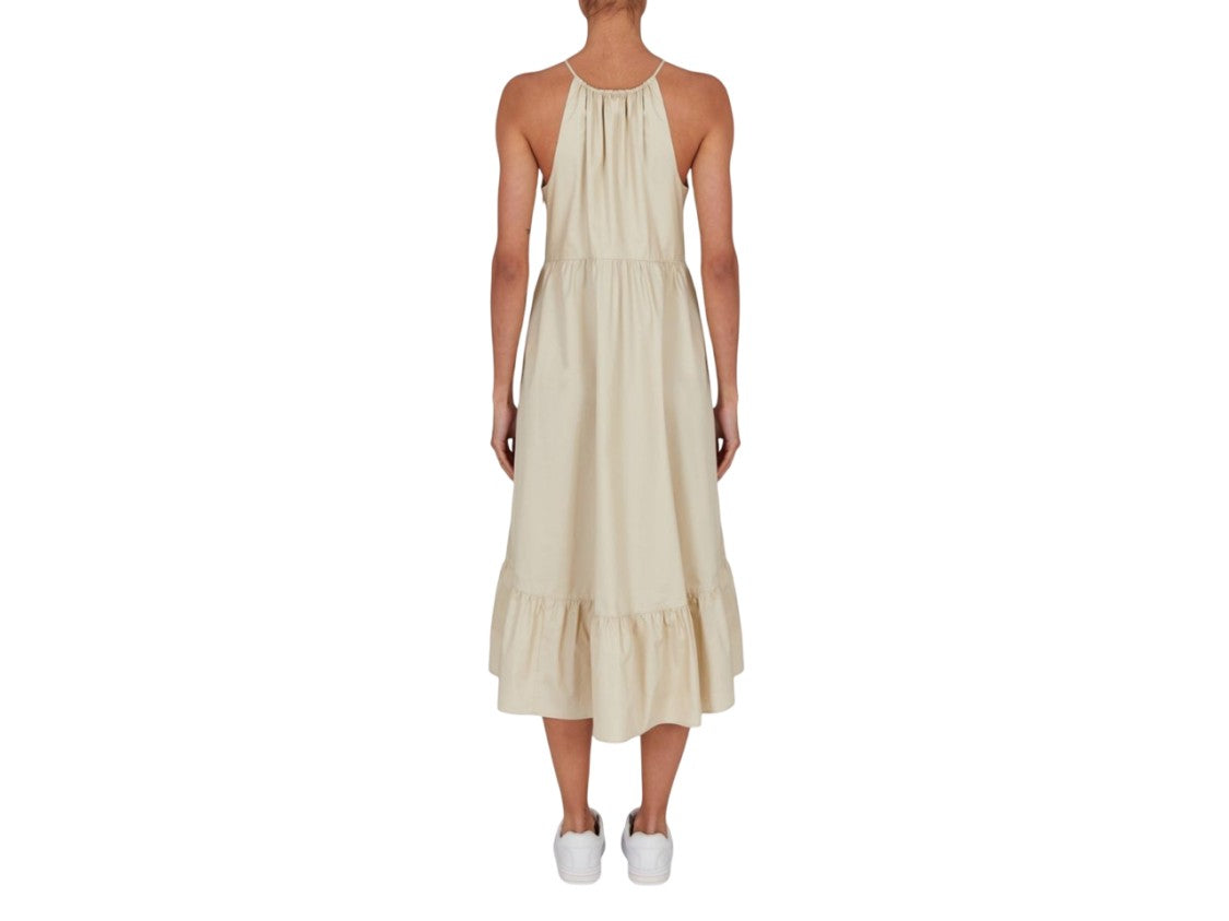 Armani Exchange Fluid Midi Dress With Halterneck