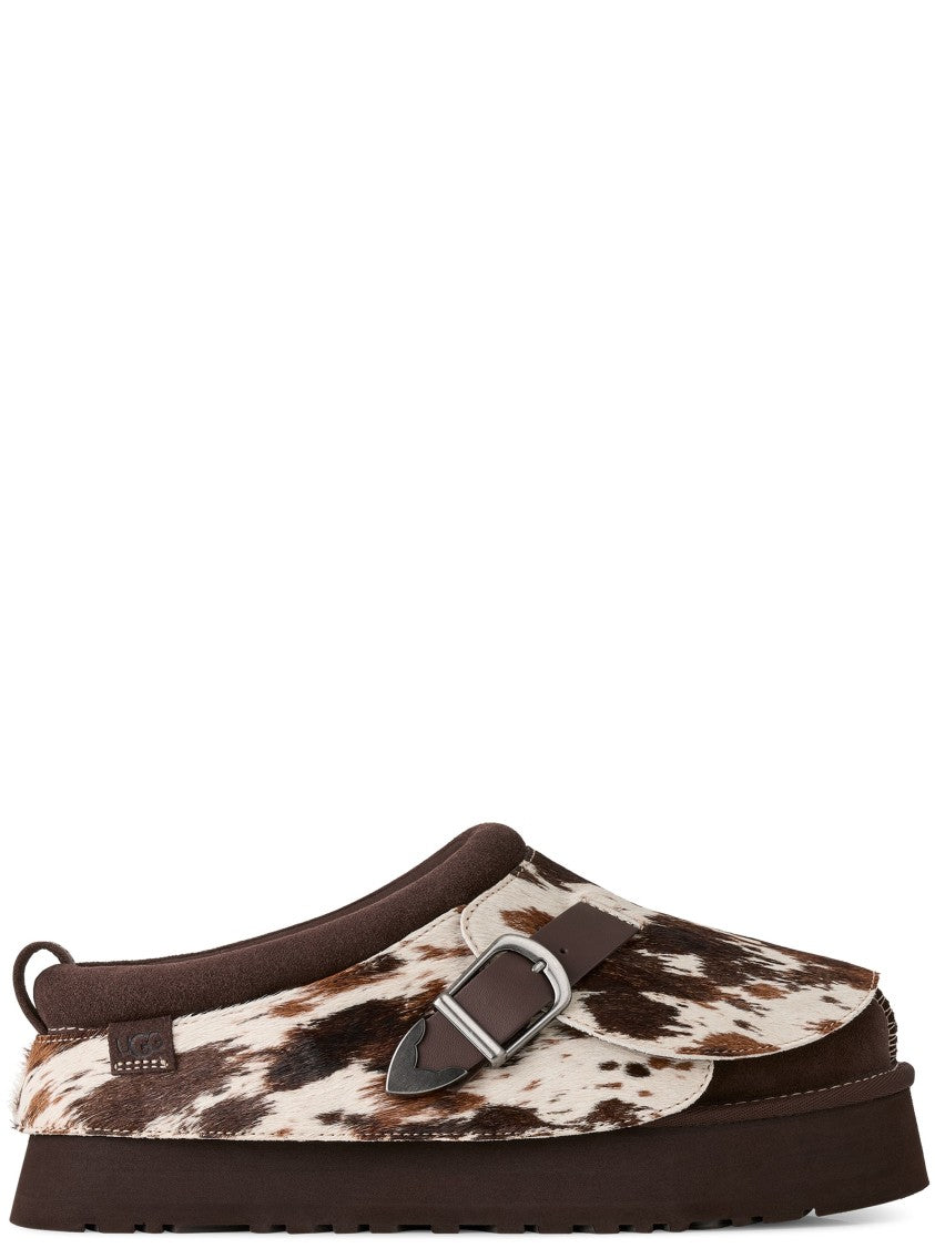 Ugg Tazz Western Cowhide Pattern Leather Slip-On Shoes
