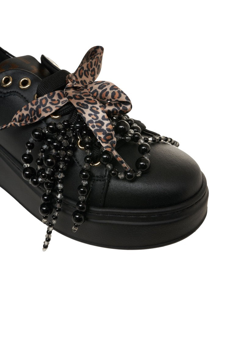 Gio+ Platform Sneakers With Pearl Detailing And Finish