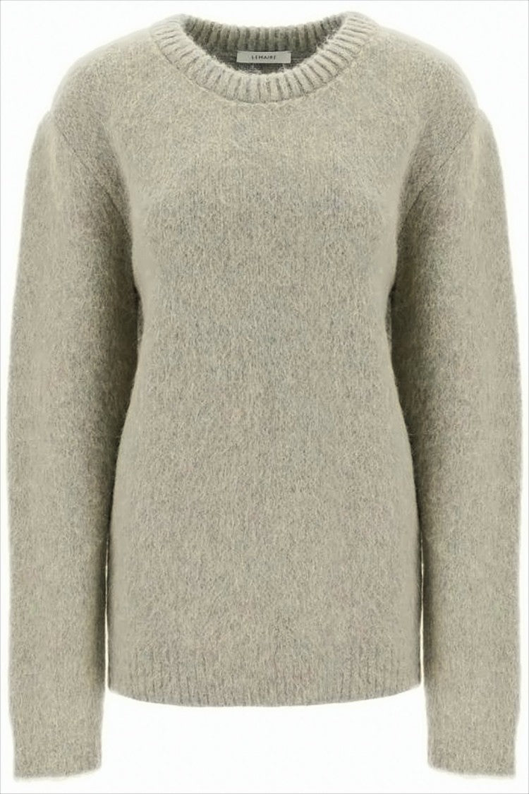 Lemaire Soft Plush Sweater With Ribbed Neckline And Relaxed Fit