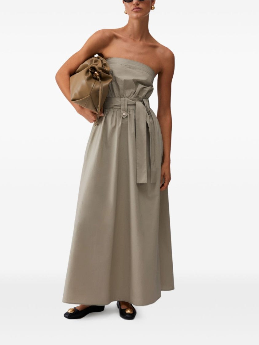 Liu Jo Light Brown Poplin Belted Day Dress