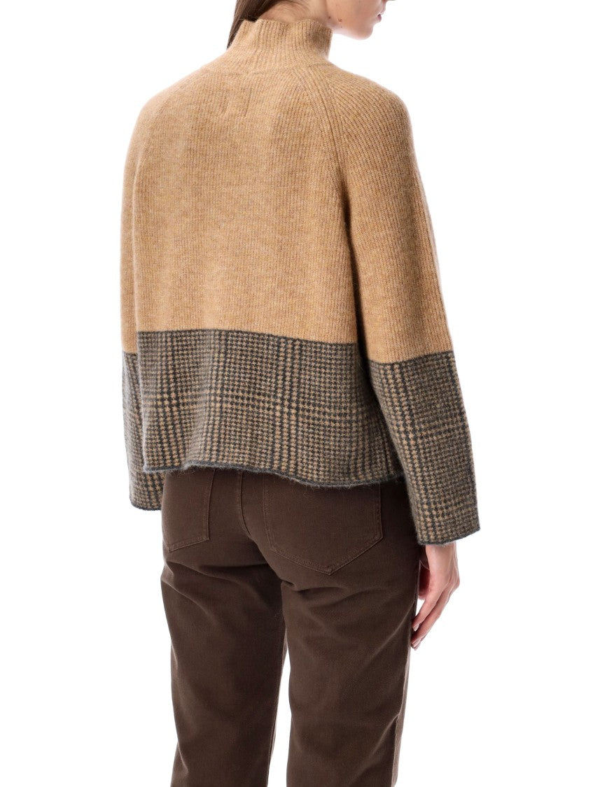 Emporio Armani Alpaca Sweater With Check Motif