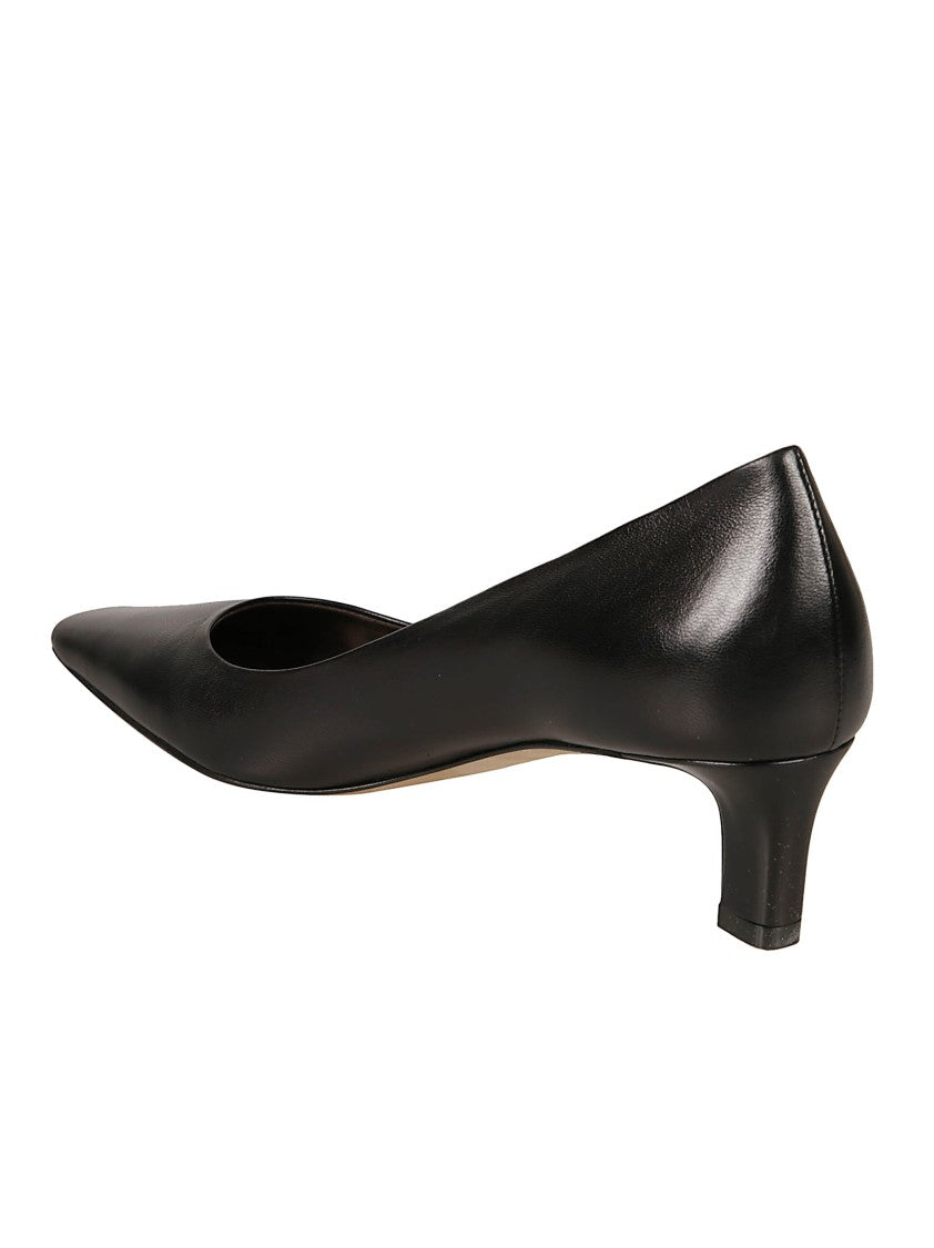 The Row Pointed-Toe Black Pump With Low Slender Heel