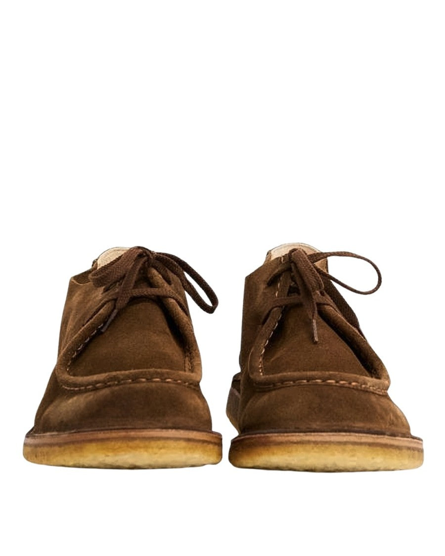 Astorflex Brown Suede Loafers With Lace-Up Design