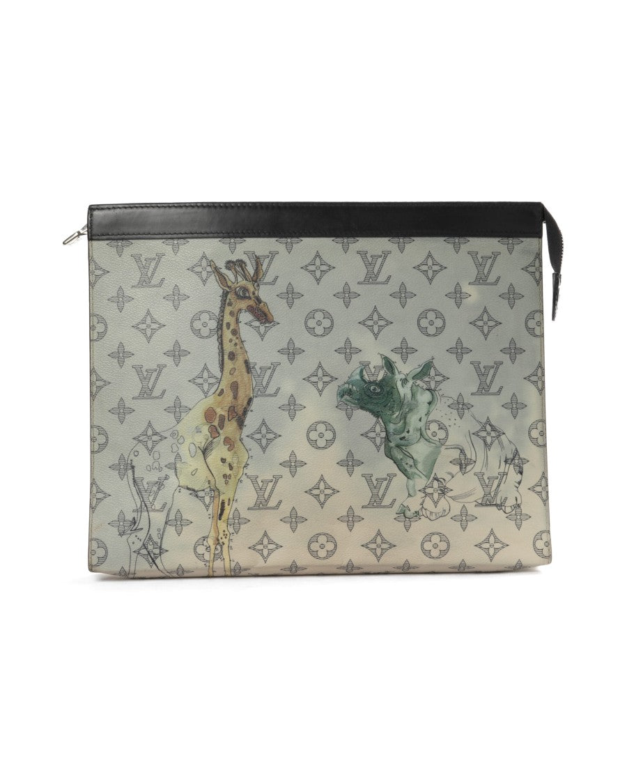 Louis Vuitton Voyage Gm Savane Monogram Clutch Bag