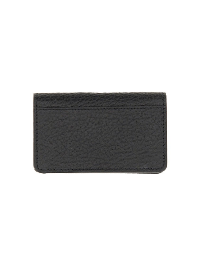 Maison Margiela Textured Leather Distinctive Stitching Card Holder