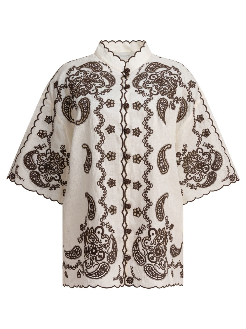 Zimmermann Ascension Embroidered Shirt