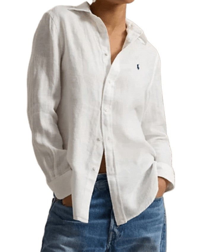 Polo Ralph Lauren White Linen Shirt