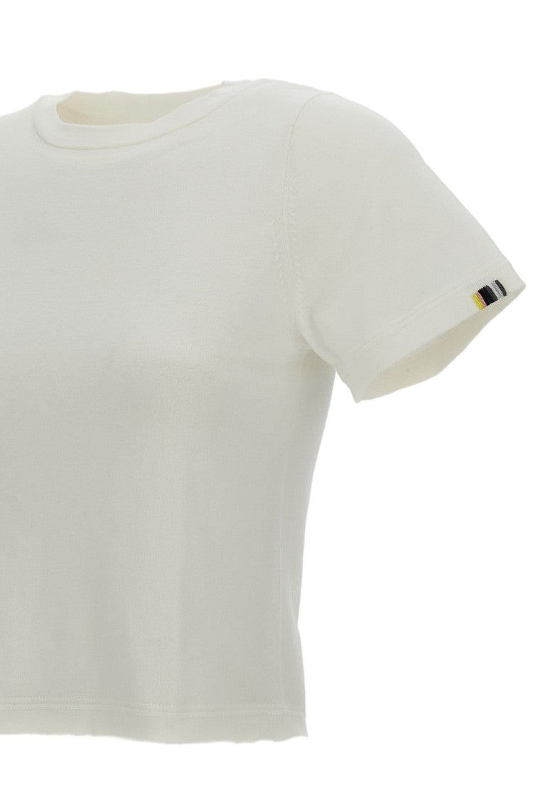 Extreme Cashmere White N.267 Tina Cropped T-Shirt