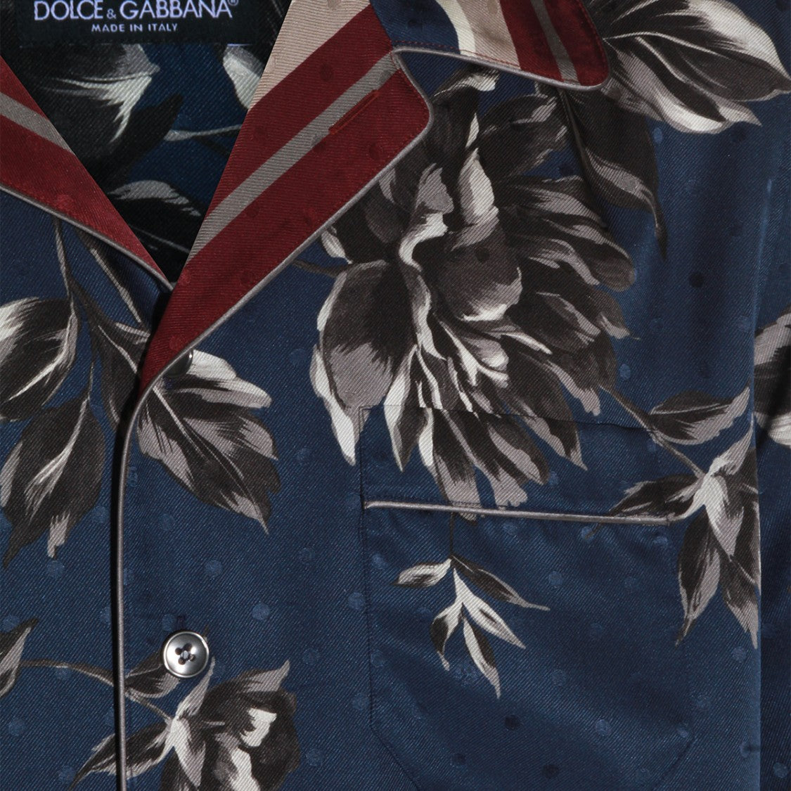 Dolce & Gabbana Floral Short-Sleeve Shirt With Contrasting Collar