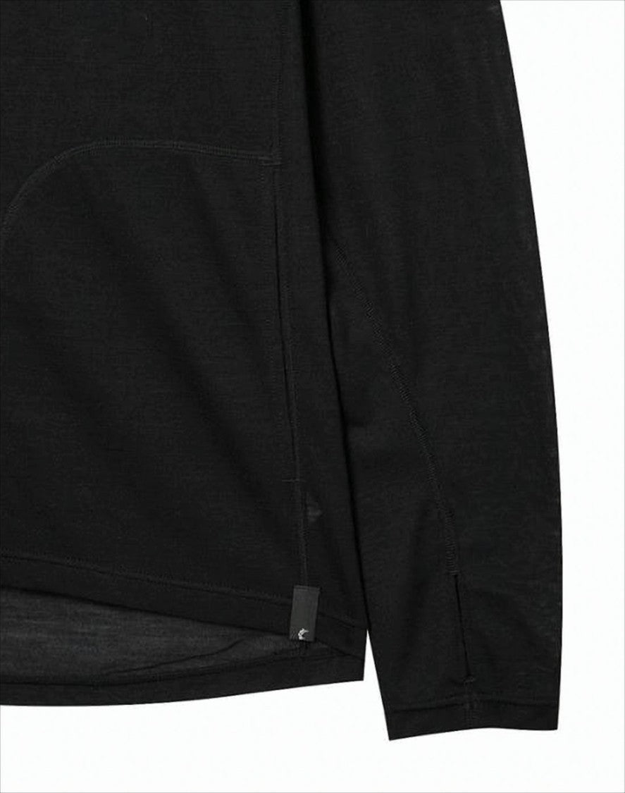 Teton Bros Black Knit Hoodie With Front Kangaroo Pocket