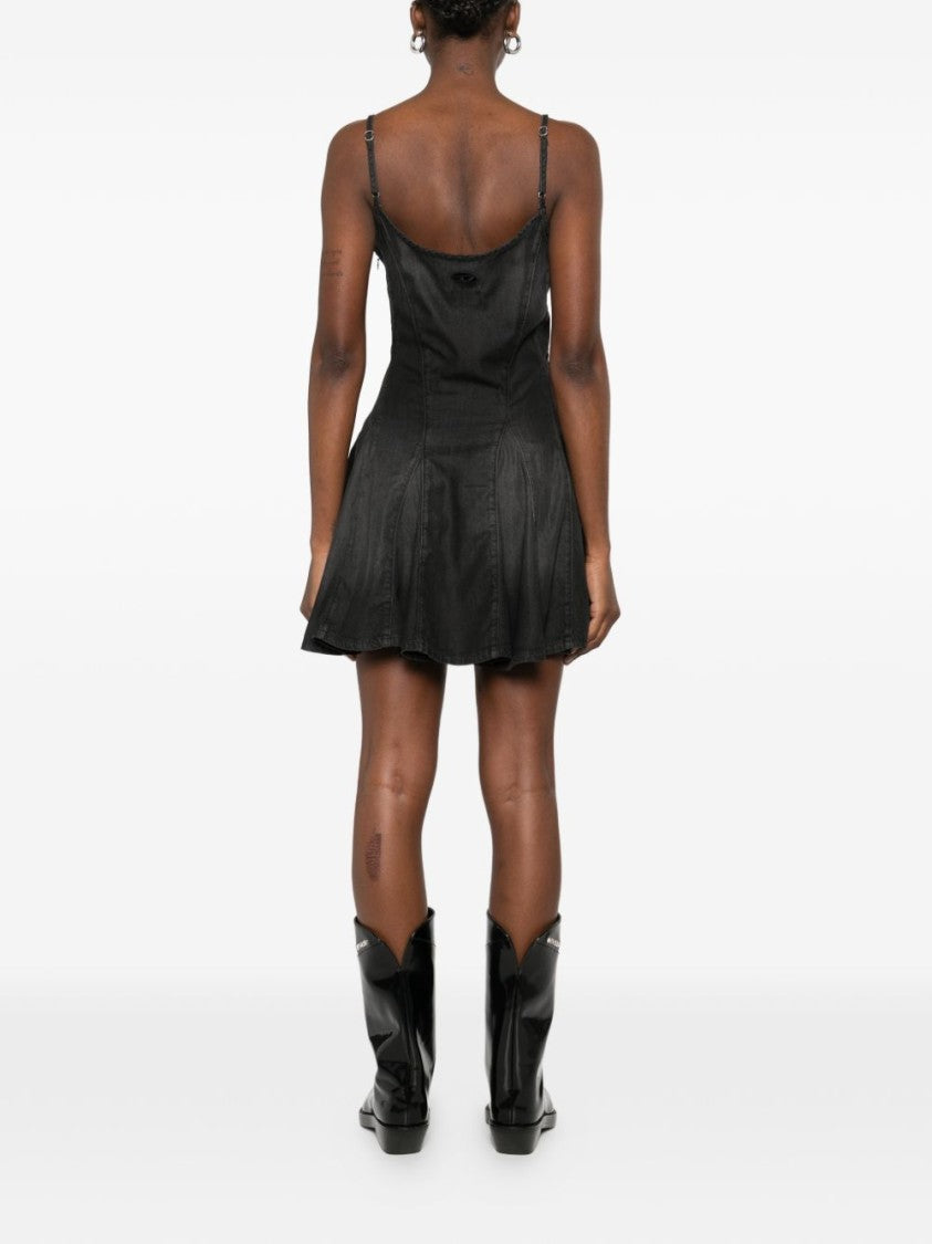 Diesel Fitted Mini Dress With Flared Skirt And Adjustable Straps