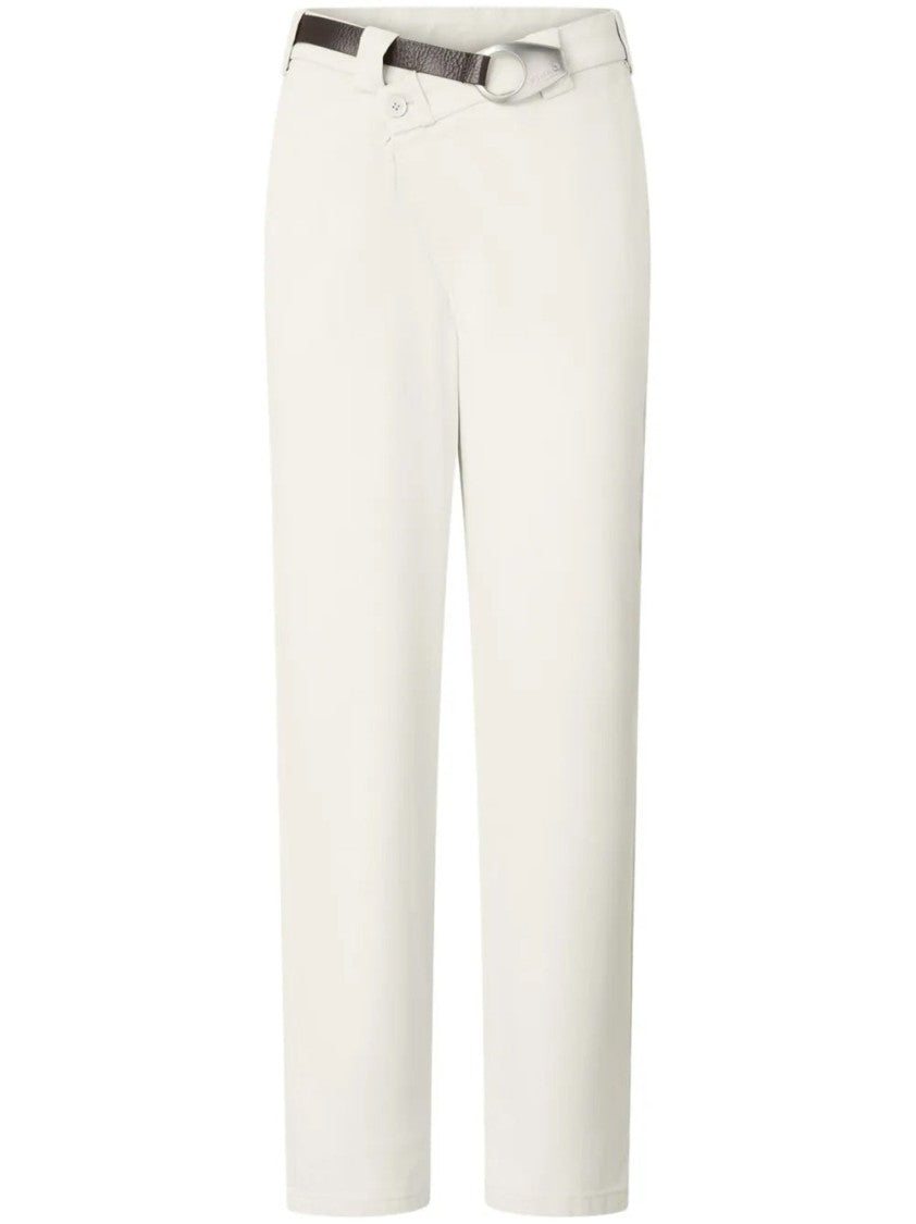 Pinko Straight-Leg Trousers With Circular Buckle And Minimalist Design