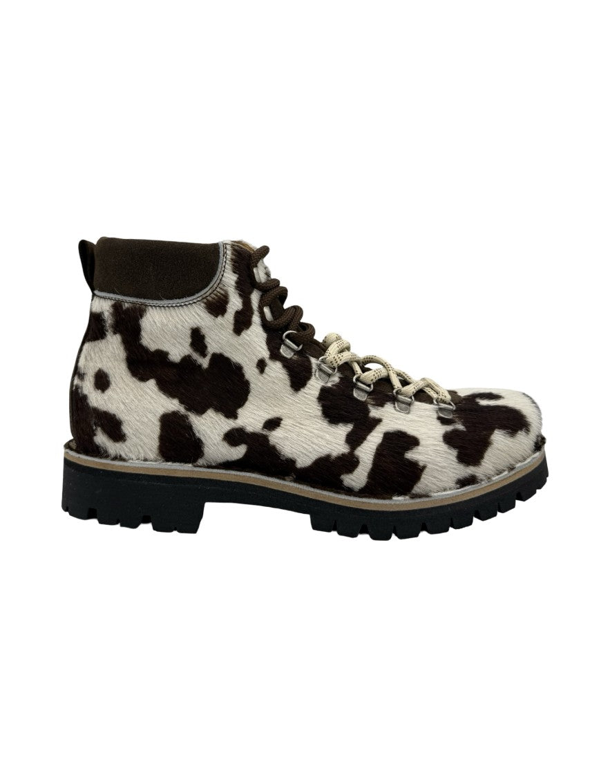 Yoshino Ankle-Height Boots With Cowhide Pattern And Vibram Sole