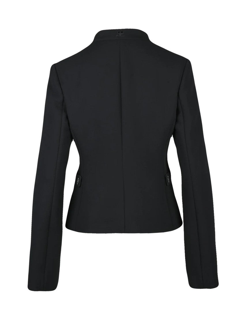 Courrèges Black Polyester Cropped Jacket