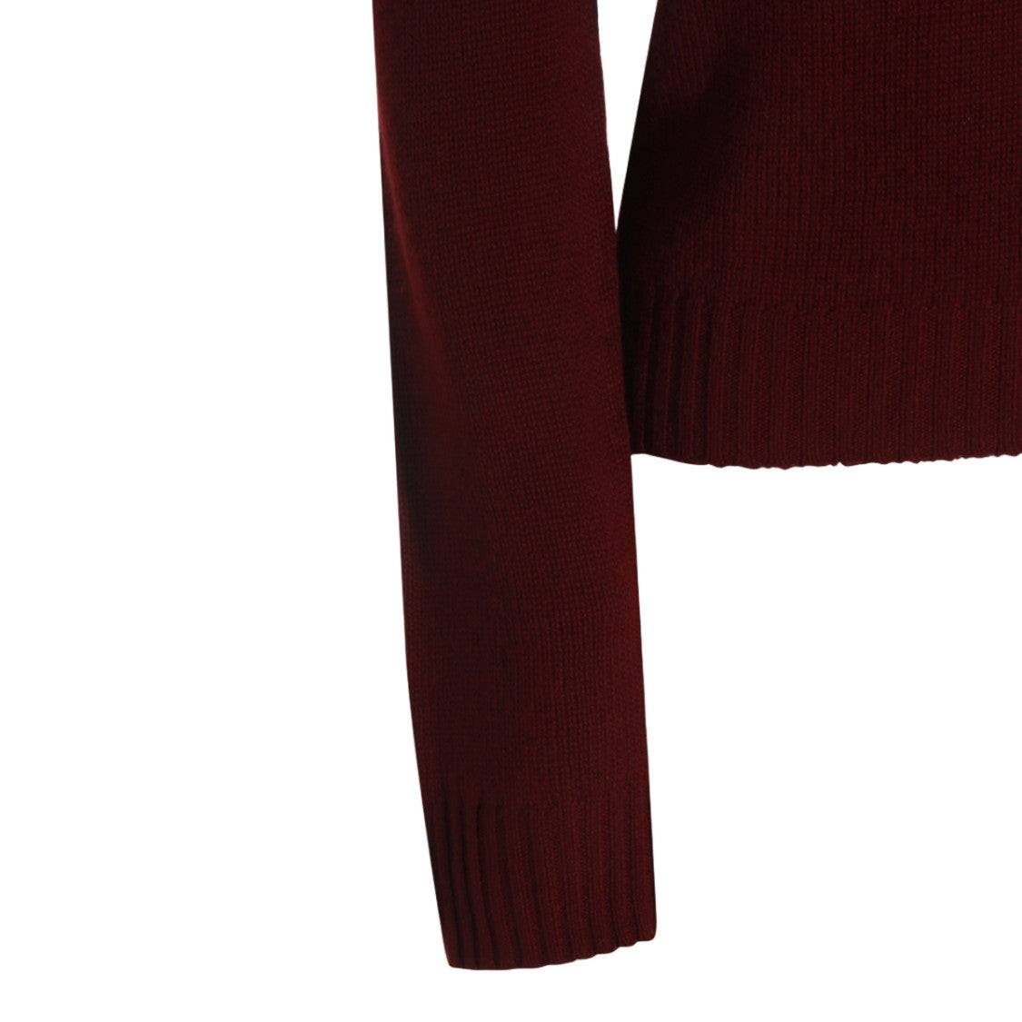 Allude Bordeaux Hue Fine Knit Sweater