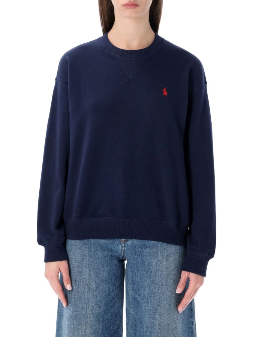 Polo Ralph Lauren Relaxed-Fit Blue Sweatshirt With Iconic Embroidery
