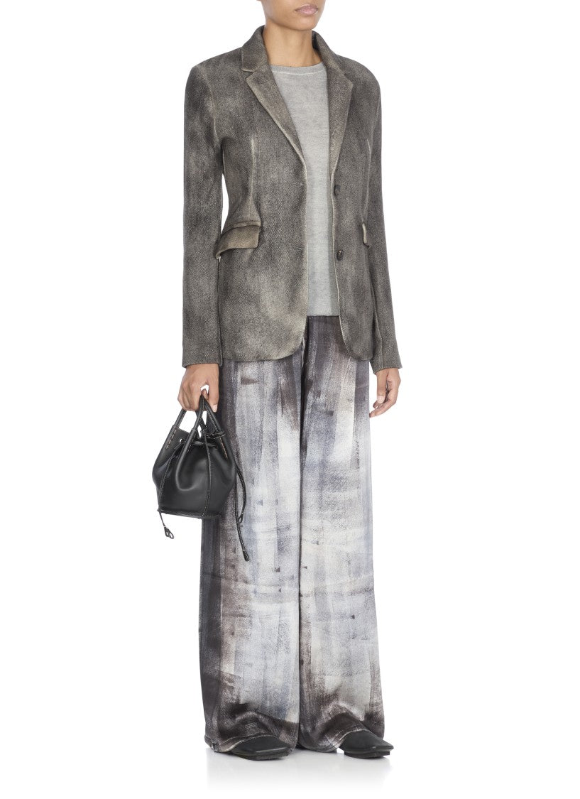 Avant Toi Grey Wool And Cashmere Blazer