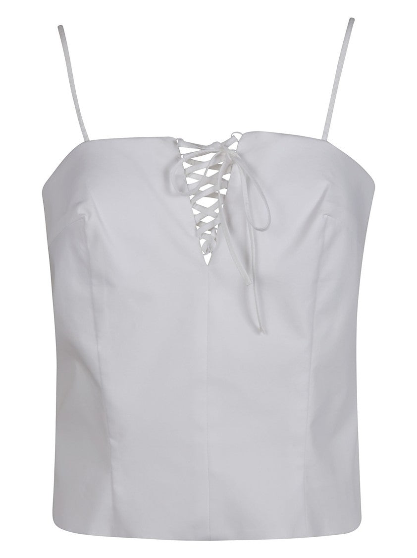 Federica Tosi Lace-Up Cotton Tank Top
