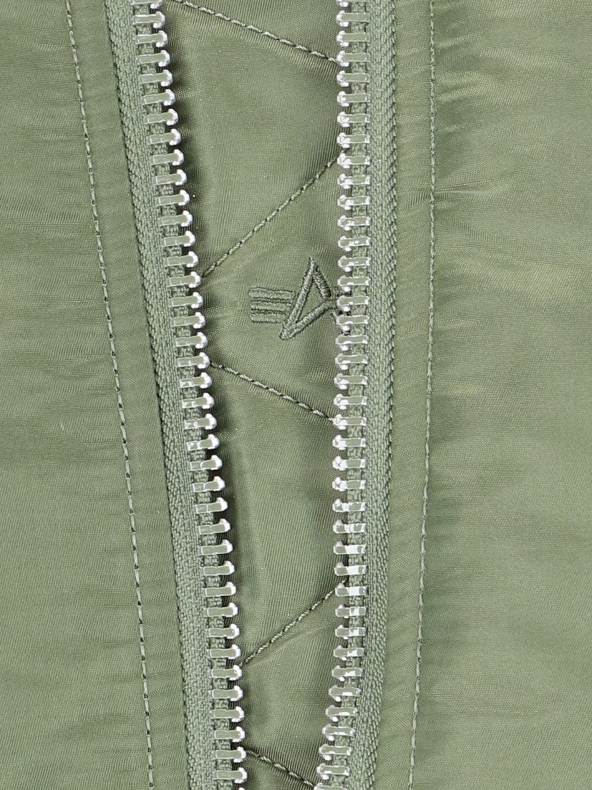 Alpha Industries Green/Orange Nylon Reversible Ma-1 Jacket