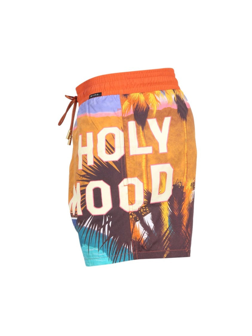 Etro Tropical Print Boxer Swimsuit