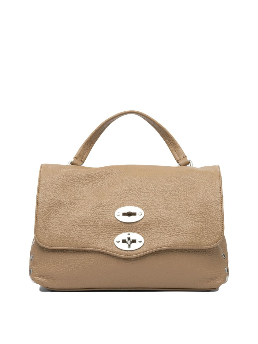 Zanellato Textured Leather Shoulder Bag With Detachable Strap