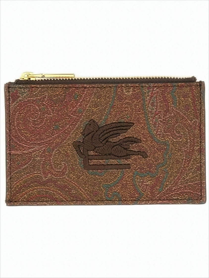 Etro Paisley Pattern Slim Card Wallet