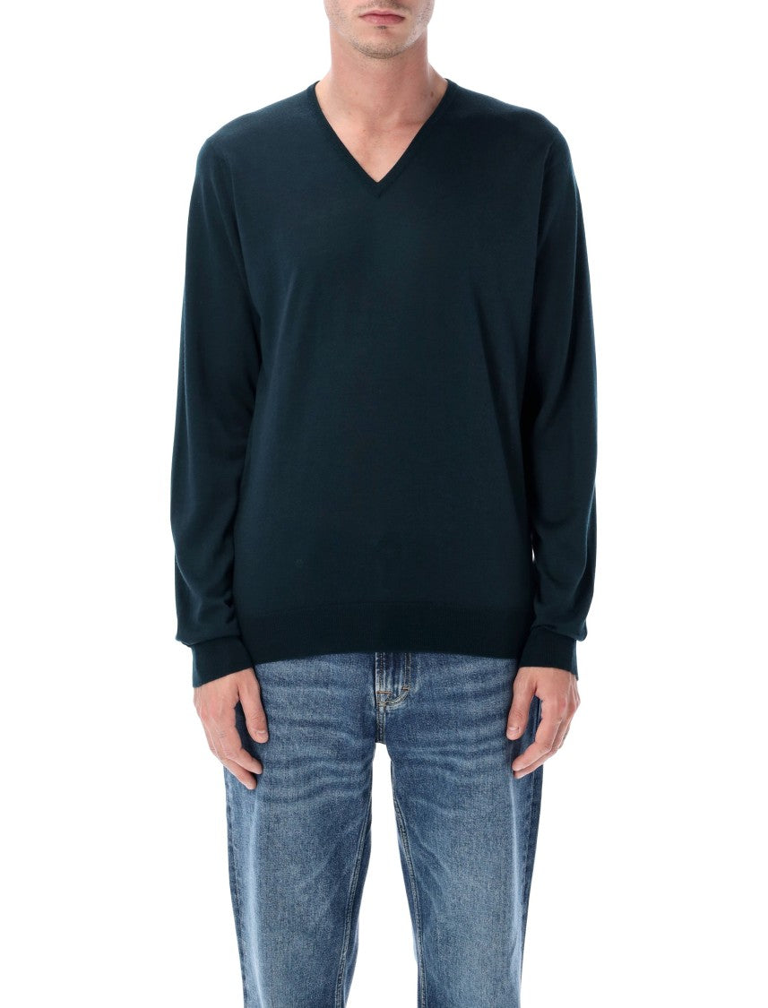 John Smedley Blenheim Extra Fine Merino Wool V-Neck Jumper