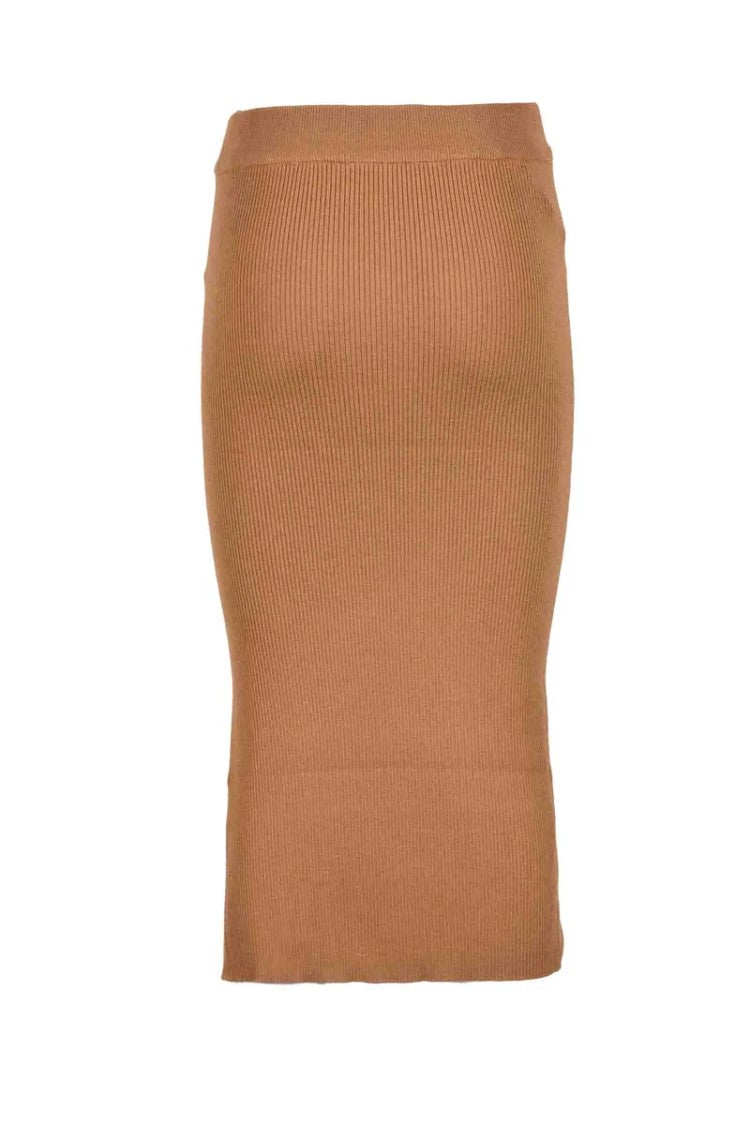 Pinko Wool Polyamide Skirt - Beige
