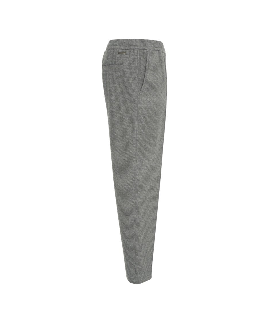 Paolo Pecora Permanent-Crease Casual Trousers With Elastic Waistband